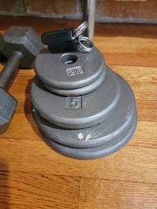 lot 83 image: Home Barbell Weights