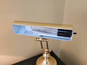 lot 94 image: Brass Bankers or Piano Lamp
