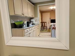 lot 96 image: White Contemporary Mirror