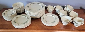 lot 21 image: Amazing Lenox China Dinnerware Service - Rutledge Pattern, 69 pcs
