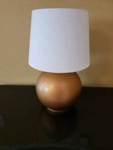 lot 44 image: Matte Gold Sphere Table Lamp