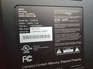 lot 123 image: Vizio 32 inch Television  E320VA (Master)
