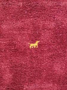 lot 14 image: Deep Red Area Rug by Ikea - Indo Gabbeh