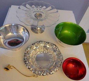 lot 87B image: Polished Silver Plate Serving Pieces Collection C