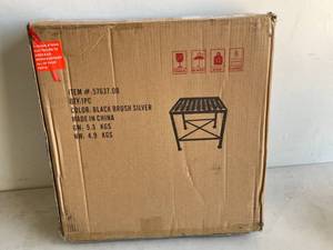 lot 49 image: Christopher Knight, Home Petra Iron End Table, Black Brush Silver