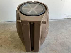 lot 10 image: FCMP Outdoor Rain Catcher 50 Gal. Brown RC 4000 Rain Barrel