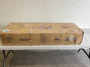 lot 13 image: Hodedah HI70DR 4 Foot 7 Drawer Wooden Jumbo Dresser Chest