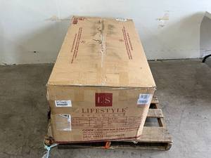 lot 28 image: Lifestyle Solutions CCWENKS2M26DGRA Westin Rolled Arm Loveseat, Dark Grey