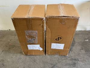 lot 37 image: LOT OF 2 Porter Designs Portola Transitional Solid Acacia Wood End Plant Stand, Natural