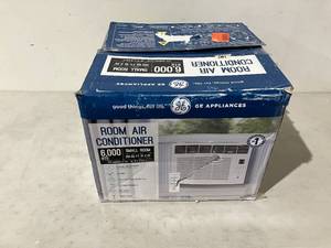 lot 117 image: GE 6,000 BTU 115-Volt Window Air Conditioner for Bedroom or 250 sq. ft. Rooms in White with Remote, Included Install Kit