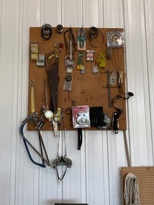 Peg Board With Contents