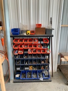 Tool Storage Bins and Contents