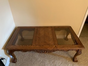 Vintage Hand Carved Coffee Table
