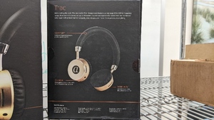Lot of 2x AUDIOTRAC Bluetooth Wireless Headphones - Gold NEW