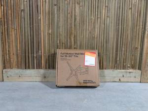 lot 16 image: Best Buy essentials - Full Motion TV Wall Mount for Most 1950 TVs - Black