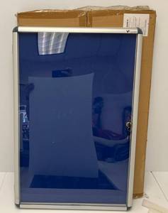 Locking  Aluminum Sports Memorabilia Shadow Box With Key 23 34 x 35