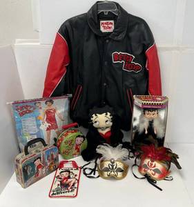 Vintage Group Of Misc. Betty Boop Collectibles Including Montana Toons Leather Jacket