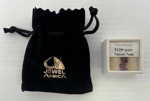 Pair Of 7 MM Square Amethyst