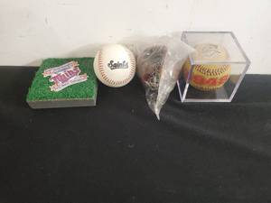Collection Of Baseball Items