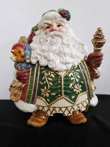 Fitz And Floyd Jolly Ole St. Nick Santa Cookie Jar