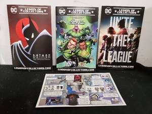 Four Funko DC Marketing Cards