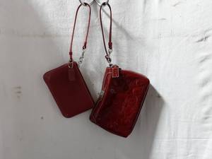 2-Coach Red Wristlets