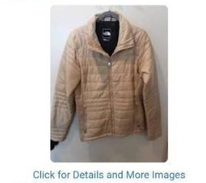 Express Clothing Lot Tops Size S, Jeans Size O & 00, Gold Womens The North Face & Black Light Weight Puffer Size M