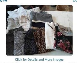 Large Lot Of Sweaters 10 Size SM