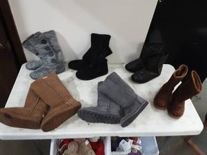 6-Pair Womens Boots (Bear Paw) & 4-Pair Womens Boots (2-Pictures)