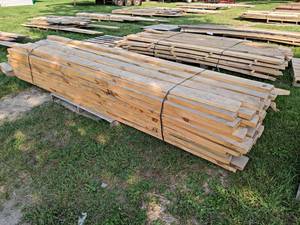 Pallet Lot of Rough Sawn, Kiln Dried PINE Boards - Lengths Up to 118, Thickness From 78 to 2-12, Width Most is 5 to 5-14, Quantity 50