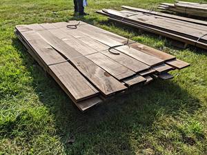 Pallet Lot of Kiln Dried and Planed BLACK WALNUT Boards - Lengths Up to 108, Thickness 78, Width Most is 7 to 8, Quantity Approx. 30