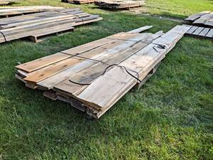 Pallet Lot of Rough Sawn, Kiln Dried MIXED SPECIES Boards - Lengths Up to 150, Thickness 34 to 3, Width Most is 12 to 3-12, Quantity Approx. 24