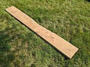 Live Edge, Kiln Dried OAK Slab - Overall about 95 x 12 x 1-12