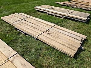 Pallet Lot of Rough Sawn and Kiln Dried HACKBERRY Boards - Lengths Most around 120, Thickness 1-12, Width Mostly 5-12 to 5-34, Quantity Approx. 13