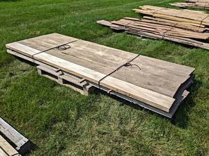 Pallet Lot of Rough Sawn and Kiln Dried SOFT MAPLE Boards - Lengths Longest 116, Thickness 2 to 1-34, Width 10 to 7-12, Quantity Approx. 9