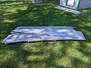(5) Sheets of Vintage Galvanized Barn Tin - About 109 x 26 Each  Some Partials