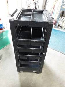 lot 5 image: Safco 4-Drawer Rolling Cart Used For Hobby & Crafting 14x14x32