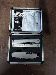 lot 10 image: Sheffield 2-Piece Multi-Tool & Knife With Box