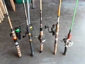 lot 18 image: 5-Rod & Reel Combos