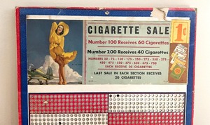 lot 7 image: Vintage Cigarette Sale Tracking Board
