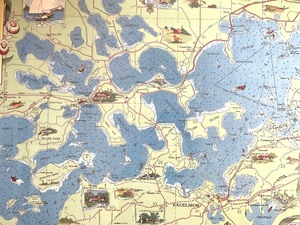 lot 8 image: Framed Map of Lake Minnetonka
