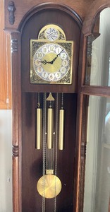 lot 6 image: Amana Tempers Fugit Grandfather Clock