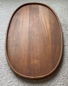 lot 14 image: Giant Garelick Teak Wood Tray