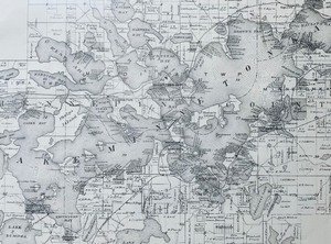 lot 31 image: Fantastic Framed Map of Lake Minnetonka