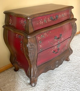 lot 3A image: Lovely Hand Painted Accent Table with Drawers
