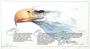 lot 54 image: Inspirational Framed Eagle Print by Fernandez