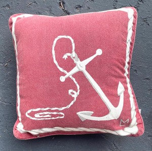 lot 77 image: Pair of Outdoor Nautical Themed Pillows