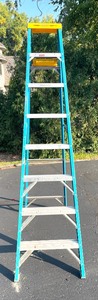 lot 74 image: Metal Werner 8 Foot Ladder
