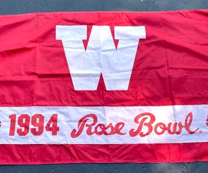 lot 101 image: University of Wisconsin Madison 1994 Rose Bowl Sewn Flag