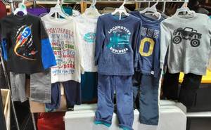 Large Lot Of Boys Clothes. 12 Pieces-Size 4 (Long Sleeve 6 & Pants 6)